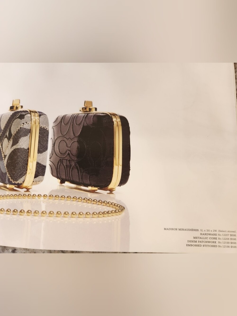 Coach Rare Madison Minaudière Stitch Embossed Turnlock Bag 12198 NWT MSRP $598 - Picture 12 of 12